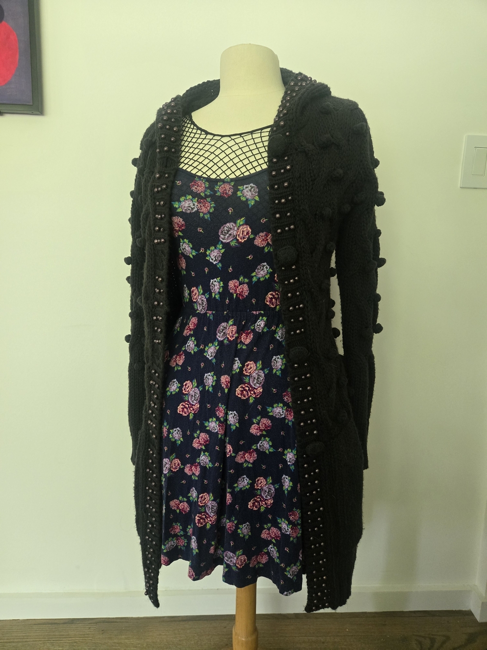Dark Grey Knit Cardigan